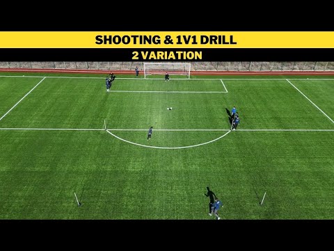 Shooting & 1v1 Drill | 2 Variations | Football/Soccer Training