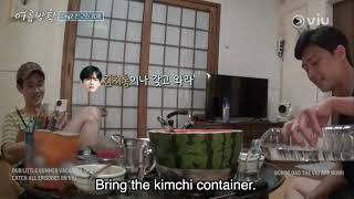 Park Seo Joon called V (Taehyung) aka Wooga Squad | Our Little Summer Vacation, Episode 2 | Viu video