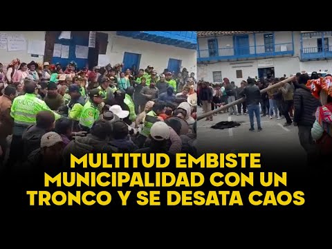 DESATARON SU FURIA | Cientos de manifestantes tomaron municipalidad y enfrentaron a la PNP en Cusco
