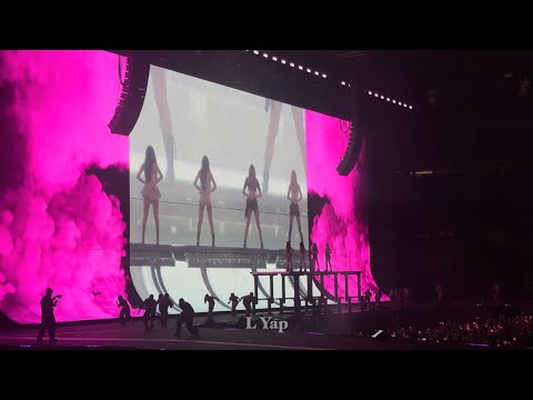 BLACKPINK - Intro VCR + Kill This Love, Pink Venom 4K Fancam @ Deadline World Tour Los Angeles Day 1
