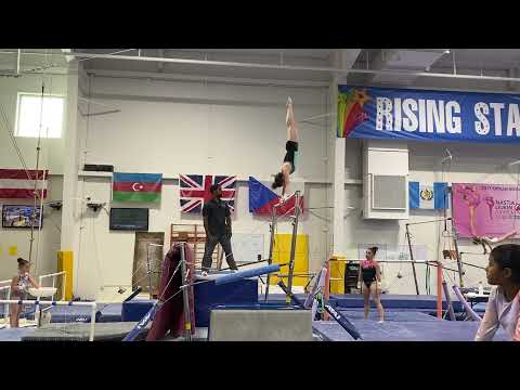 Full-Twisting Pak Salto (Bhardwaj) Uneven Bars Transition Training