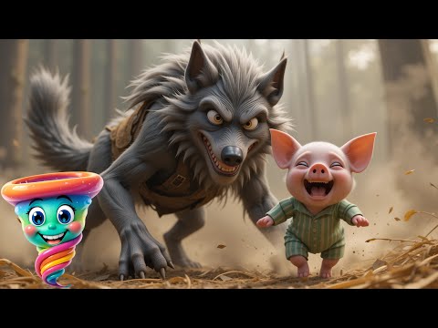 TRI PRAŠČIĆA I STRAŠAN VUK 🐷🐺 Klasična bajka za djecu | Crtani film za laku noć 🌙🏠