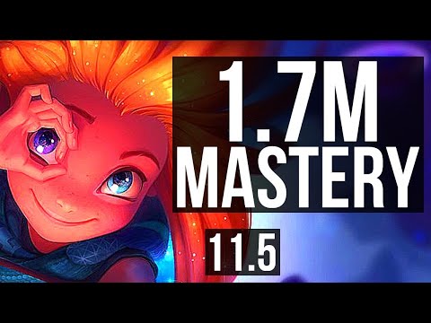 ZOE vs ZED (MID) | 13/1/10, 8 solo kills, 1900+ games, 1.7M mastery, Legendary | KR Master | v11.5