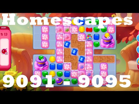 Homescapes Level 9091 - 9095 HD | 3 - match game | gameplay | android | ios | 9092 | 9093 | 9094
