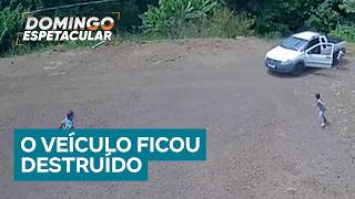 Pai salva filhos de acidente com caminhonete no Paraná