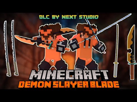 Minecraft DLC Showcase - Demon Slayer Blade Weapon Review || MarketPlace DLC Showcase