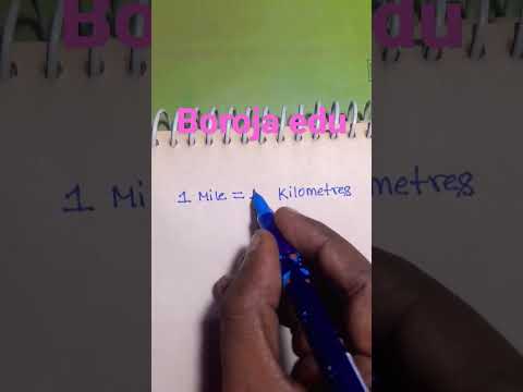 1Mile in km || 1 mile is equal to 😀😃#maths #shorts