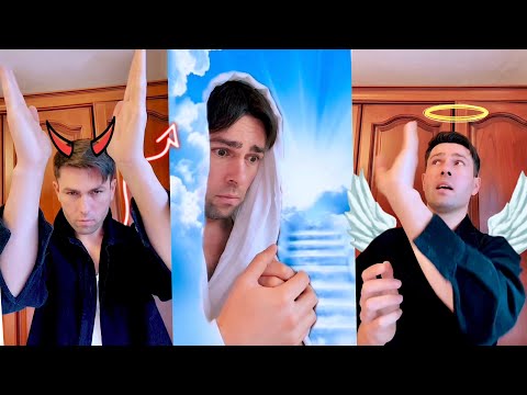DEMON vs ANGEL #comedy #funny #foryou #shorts #youtubecomedy #viral #demonangel #demon #meme #fyp