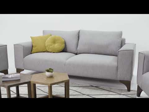 thumbnail video image 2 of SOFA JAXON GRIS OXFORD, 2 of 7