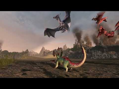 Star Dragon and Carnosaur VS Hydra and Ripperdactyl Riders | Total War: Warhammer 2