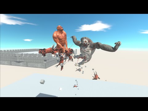 SKY ARENA HILL GIANT & GORO vs UNITS - Animal Revolt Battle Simulator