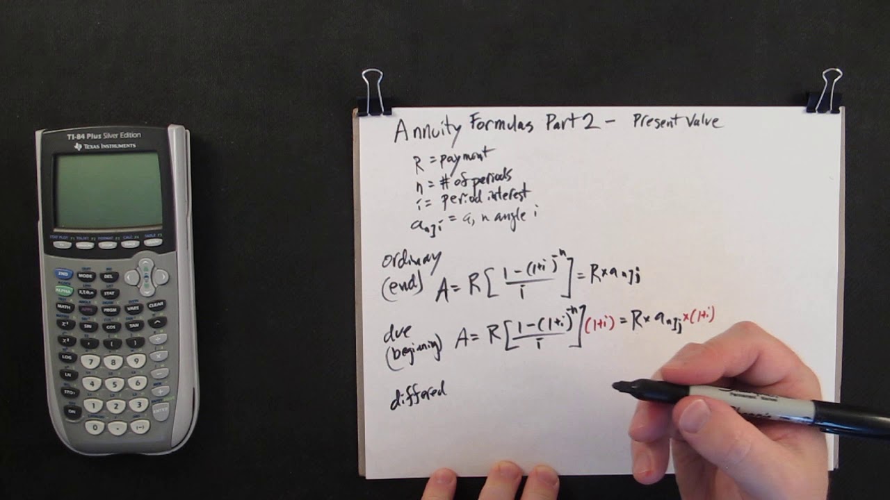 Annuity Formulas 2: Present Value