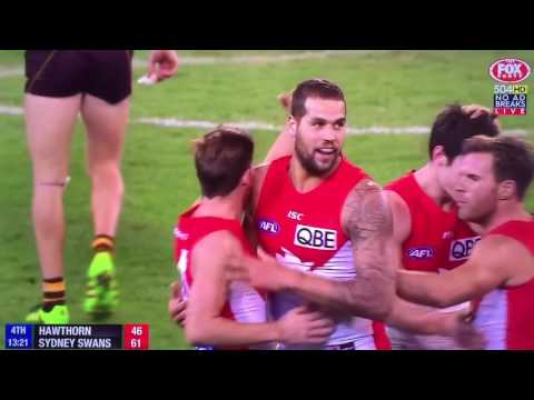LANCE BUDDY FRANKLIN BLASTS A BOMB FROM 85 METRES!!! Round 9 2016