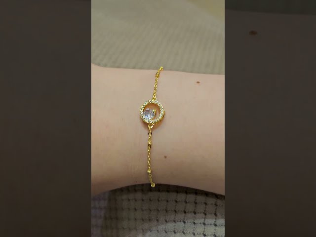 اسوارة باندورا دائرة ذهبية مرصعة باحجار