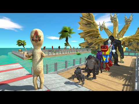 SCP 173 Fight Ghidorah OASIS DEATH RUN - Animal Revolt Battle Simulator