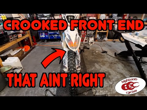 HOW DO YOU STRAIGHTEN THE FRONT END OF A DIRT BIKE AFTER A CRASH? | HIGHLAND CYCLES
