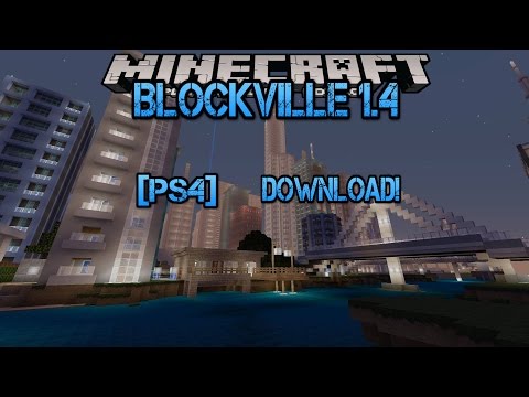 Minecraft Ps4 Blockville City 1 4 Ps4 Minecraft Map