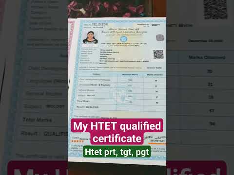 HTET qualified certificate #htet #htetclasses #shortvideo #vídeoviral #trendingshorts #shorts