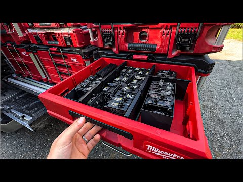 Milwaukee PACKOUT Drawer Setup On a Decked CARGOGLIDE, Electrician Truck Setup!