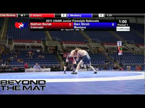 Junior Freestyle 189 - Nathan Burak (CO) vs. Ben Stroh (MT)