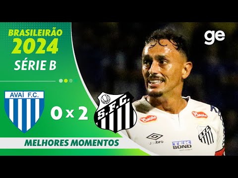 Gols e lances de Avaí x Santos