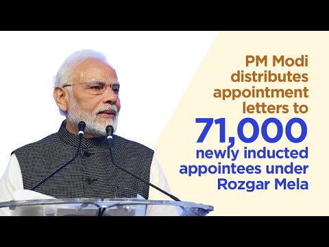 PM Modi distributes appointment letters to 71,000 newly inducted appointees under Rozgar Mela
