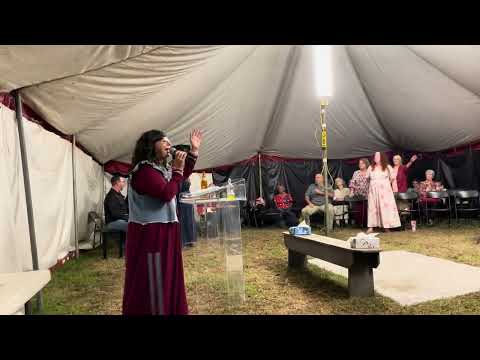 Brother Mike Jolly at the final night of tent revival 10/17/25