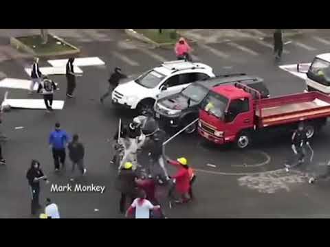 hinchas de alianza lima contra integrantes de la iglesia "El aposento alto"