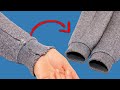 How to fix worn cuffs and sleeves in 5 minutes - a sewing trick!