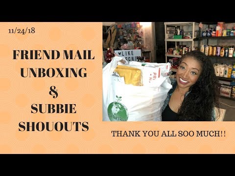 Huge Friend Mail Unboxing ❤️Subbie Shout Outs~Thank you all so very much😊 Video