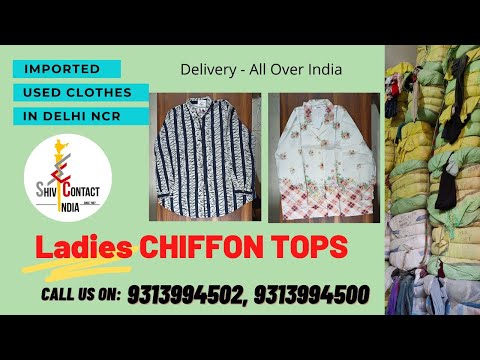 Used Imported Second Hand Chiffon Ladies Top