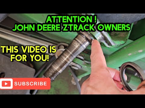 John Deere Ztrak Caster Wheel Fork Bearing Replacement. Commercial 900 series