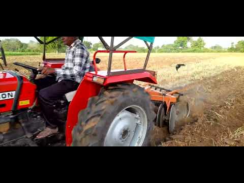 Fieldking Polly Disc Harrow !! How To  Drive Tractor With Disc Harrow !! Massey Ferguson with Harrow