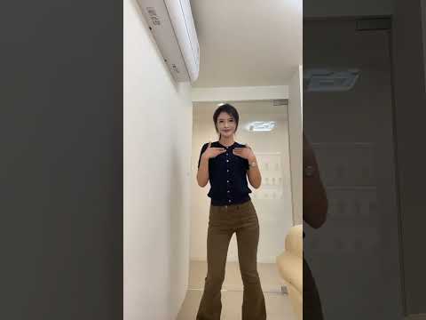 无美颜无滤镜的44岁中年少女，来喽#个人结课视频 #大学英语教师的业余爱好 #回课秘诀 #黄色上衣搭配牛仔裤 #个人日常时尚穿搭