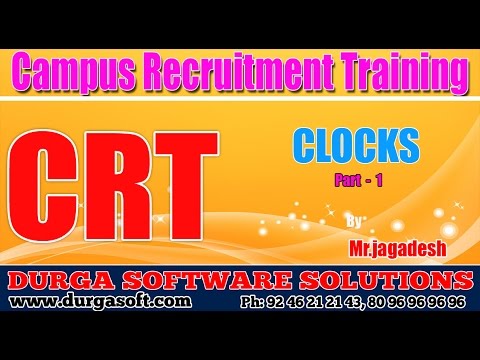 Campus Recruitment Training (CRT) || Clocks Part - 1 - YouTube