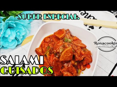 salami guisado especial dominicano/Como hacer salami guisado dominicano/receta  salami guisao