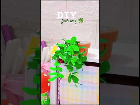 DIY fack leaf 🌿🍀#shortvideo #diy #adorablecrafts #papercraft #subscribemychannel