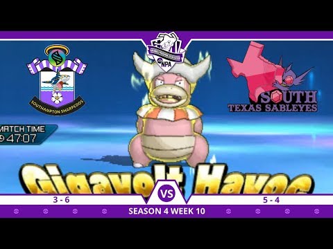 NPA Season 4 Week 10 Southampton Sharpedos vs South Texas Sableye