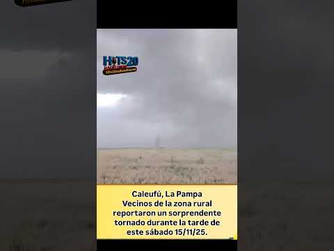La Pampa Testigos Registran el Impresionante Evento en Caleufú. #noticias #tornado #argentina #fypシ