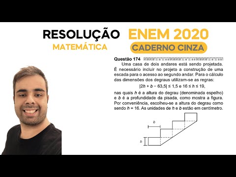 ENEM 2020 \ MATEMÁTICA - Questão 174, CADERNO CINZA - Uma casa de dois andares está sendo projetada