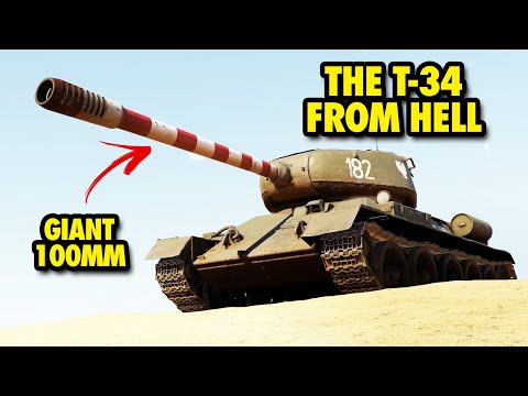 THIS T-34 MAKES PANTHER ARMOR LOOK LIKE PAPER - T-34-100 in War Thunder