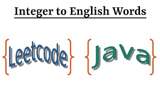 YouTube video 'Leetcode Question 273 "Integer to English Words" in Java'