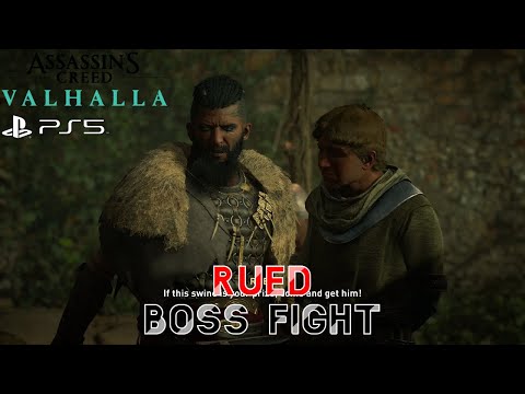 Assassin's Creed Valhalla | Eivor Vs. Rued | Boss Fight | PS5