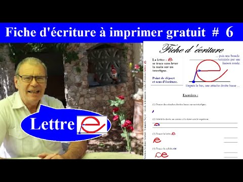 Fiche d'écriture à imprimer | Exercice GS CP CE1 lettre e # 6