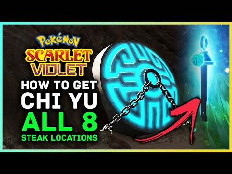 Pokemon Scarlet and Violet - How to Get Legendary Pokemon Chi Yu & All 8 Blue Stake Locations