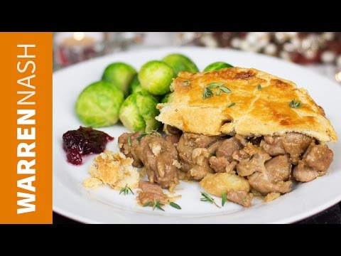 Christmas Dinner Pie Recipe - Tasty Turkey & Pork Filling - Recipes by Warren Nash