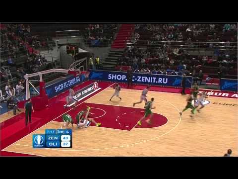 Zenit St. Petersburg - Union Olimpija 75:74 (9. krog, EuroCup, 10.12.2014) - Highlights