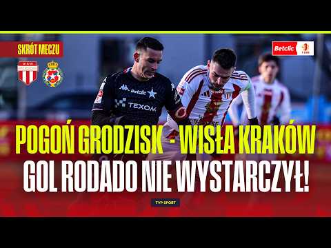 SKRÓT: WISŁA KRAKÓW ZATRZYMANA PRZEZ POGOŃ GRODZISK MAZOWIECKI! BETCLIC 1 LIGA - 21. KOLEJKA