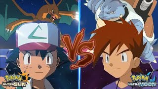 POKÉMON Battle USUM :- GARY VS ASH KANTO  Pokémo