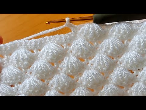 Einzigartiges sehr einfaches Häkelschnittmuster Babydecke bestehend aus zwei Reihen für Anfänger